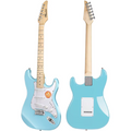 OEM ST Custom logo Baby Blue 6 Strings Electric Guitar for Sale and Students Guitar