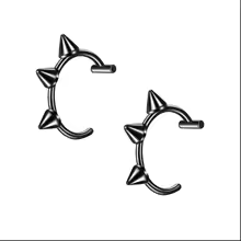 Stainless Steel Punk Clip on Fake Piercing