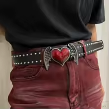 Jeans Belt sword red heart