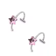 Stainless Steel Punk Clip on Fake Piercing