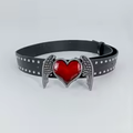 Jeans Belt sword red heart