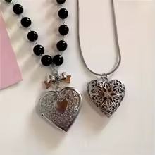 Aesthetic Heart Locket Pendant