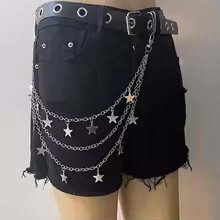 Punk Street Spike Rivet Metal Chain