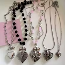 Aesthetic Heart Locket Pendant