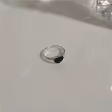 Big Cross Ring Thorns Heart Metal