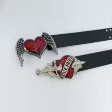 Jeans Belt sword red heart
