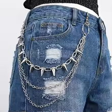 Punk Street Spike Rivet Metal Chain