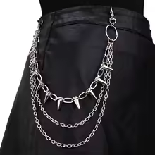 Punk Street Spike Rivet Metal Chain
