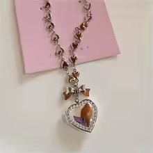 Aesthetic Heart Locket Pendant