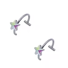 Stainless Steel Punk Clip on Fake Piercing