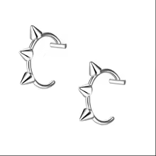 Stainless Steel Punk Clip on Fake Piercing